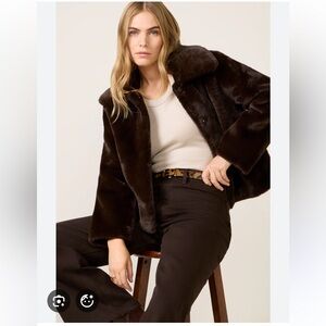 Worn once chocolate brown Apparis Elis coat